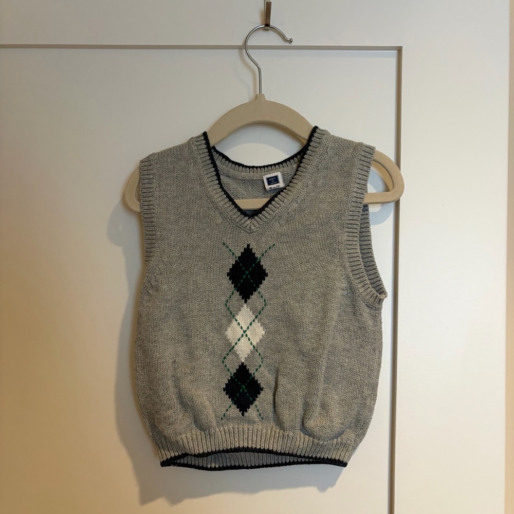 Toddler Janie and Jack Grey Sweater Vest - 24 Months